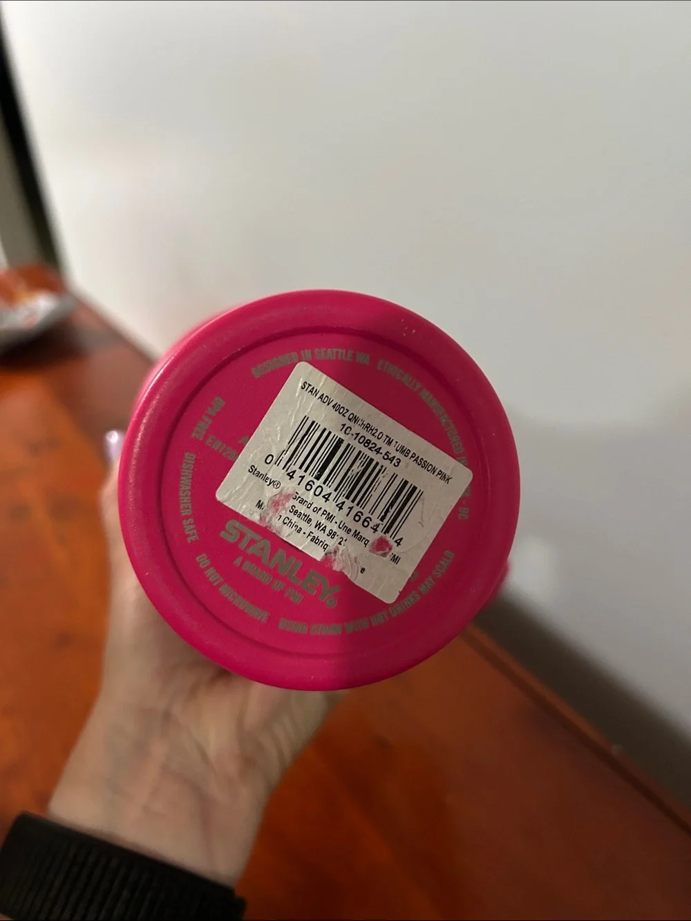Stanley Hot Pink Travel Mug with Handle and Straw - Picture 4 of 6